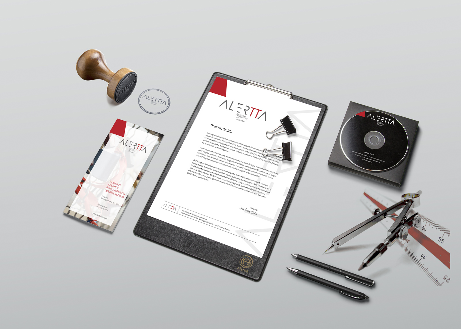 Papelería corporativa Alertta