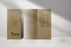 Carta restaurante para TecaTaberna